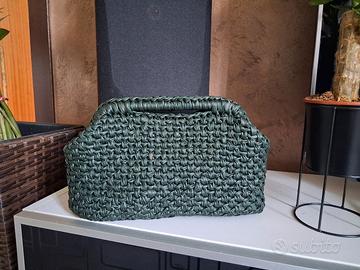 borsa ad uncinetto, clutch fatta a mano, clutchbag