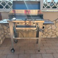 Barbecue gas BBQueen 8.4 inox completo
