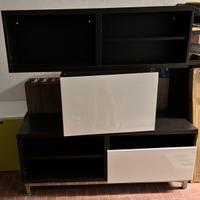 Set mobile tv + libreria+ mobiletto sospeso