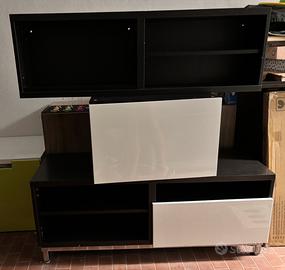 Set mobile tv + libreria+ mobiletto sospeso