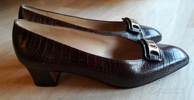 scarpe in rettile Ferragamo piu' portafoglio