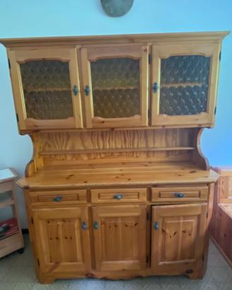 Vetrina in legno vintage