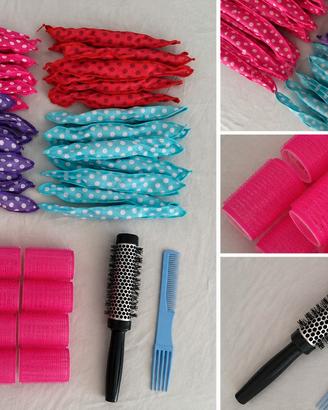 Set accessori capelli con bigodi e flexy rods