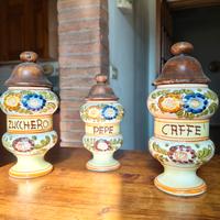 Porta spezie vintage dipinti a mano 