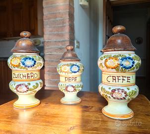 Porta spezie vintage dipinti a mano 