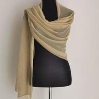 Stola Donna Coprispalle Velato Hijab Laminato Oro 