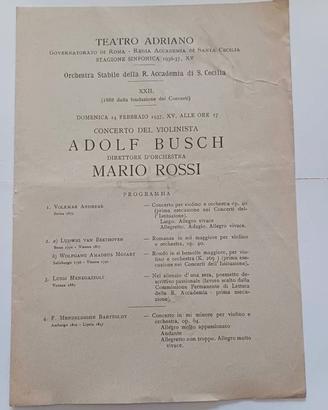 Teatro Adriano stagione1936-37 ADOLF BUSCH