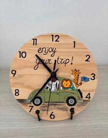 Orologio cameretta dipinto a mano
