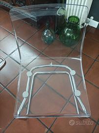Sedia, trasparente/cromato IKEA mod. Tobias