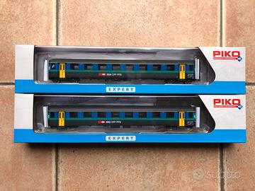 trenini PIKO coppia vagoni SBB pappagallo 96797 ab