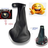 Cuffia Nera Leva Cambio Cornice Cromata Compatibil