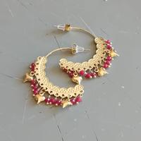 Orecchini Acciaio Dorato Bigiotteria Con Anello