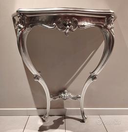 Console stile barocco finitura argento