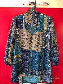 Camicia blusa donna Coconuda patchwork paisley M