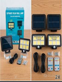 Set 2 Lampioni / Faretti Solari 120 LED