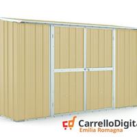 Casetta in lamiera per esterno 307x100cm beige