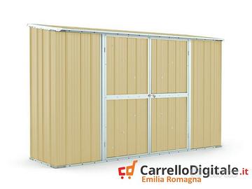 Casetta in lamiera per esterno 307x100cm beige