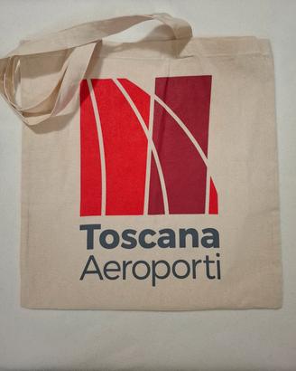 Borsa Originale Toscana Aeroporti in Cotone - Fire