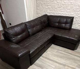 Divano Letto 2 posti, chaise-longue, contenitore