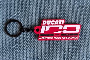 Portachiavi in gomma Ducati 100° anniversario