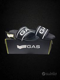 GAS Ciabatte Uomo 41 Nero Bianco Slider Nuove