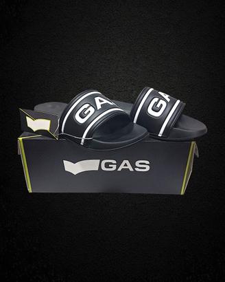 GAS Ciabatte Uomo 41 Nero Bianco Slider Nuove