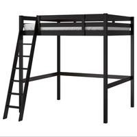 Letto a soppalco nero (una piazza emmezza)
