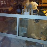 finestrone a due ante scorrevoli alluminio bianco