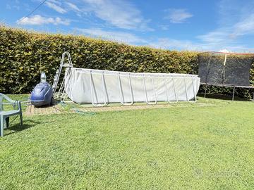 Piscina usata 6x3 metri con pompa e filtro sabbia