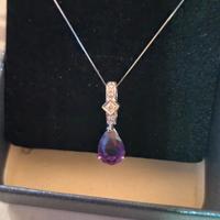 collana oro18kt e diamanti Naturali 