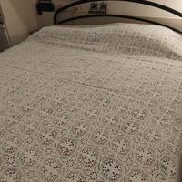 COPRILETTO  COTONE BIANCO NUOVO ALL'UNCINETTO