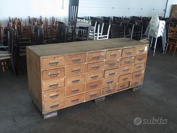 ANTICA CASSETTIERA BANCONE NEGOZIO CREDENZA