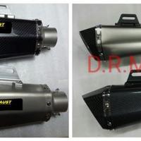 scarico UNIVERSALE trioval FULL VERO CARBONIO TITA