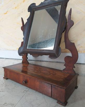 Specchio da tavolo intarsiato, Veneto, sec.1800