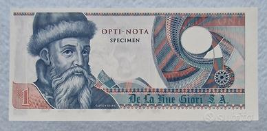 Banconota 1 Specimen Opti-Nota “Gutenberg" FDS