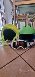 Casco sci bambino + occhiali