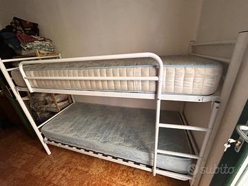 Letto a castello con materassi