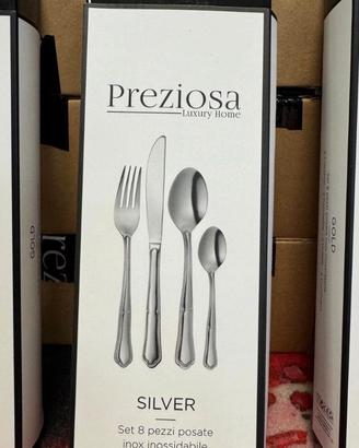 Set posate 24 pezzi acciaio inox Preziosa luxory