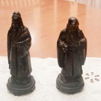 N.2 Statuine africane in ceramica H cm 10 Lg cm 3