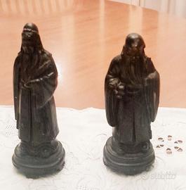 N.2 Statuine africane in ceramica H cm 10 Lg cm 3