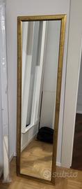 Specchio ingresso o camera cornice legno dorata