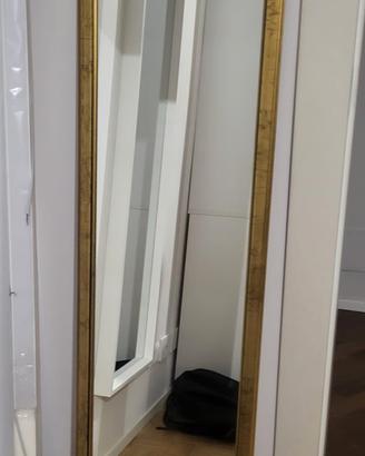 Specchio ingresso o camera cornice legno dorata