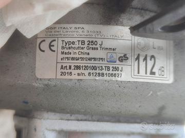 Decespugliatore Alpina TB 250 J