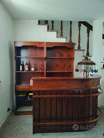 Mobile bar in legno  Bancone+Retrobar+2 Sgabelli