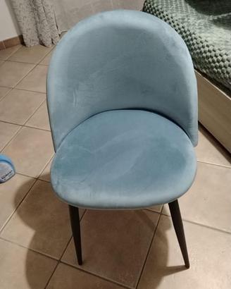 sedie poltroncine in velluto