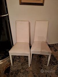 Sedie ecopelle bianche