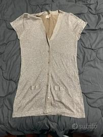 Abito NOT SHY Paris - 68% Lino e Lurex - Argento