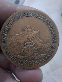 Medaglia Papa Giovanni Paolo II visita S.Marino