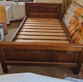 Letto una piazza e mezza in legno artigianale