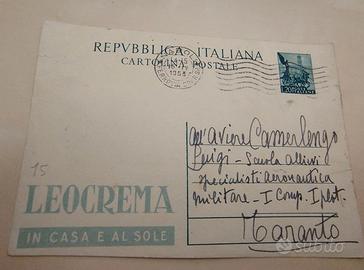 Cartolina 1953 Leocrema Pubblicitaria Aeronautica